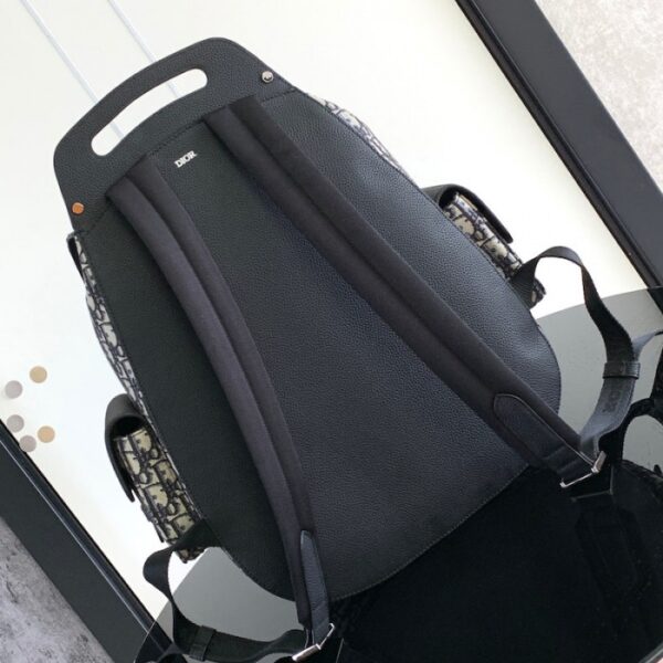 Dior Maxi Gallop Backpack Beige and Black Dior Oblique Jacquard - Image 3