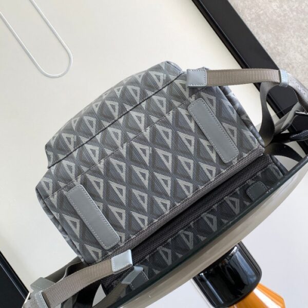 Dior Rider Backpack Dior Gray CD Diamond Canvas and Smooth Calfskin - Image 4