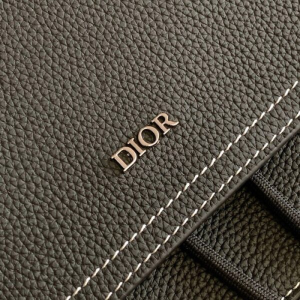 Dior Saddle Backpack Black Grained Calfskin - Image 5