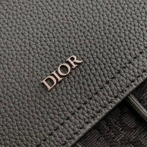 Dior Saddle Backpack Black Dior Oblique Jacquard - Image 5