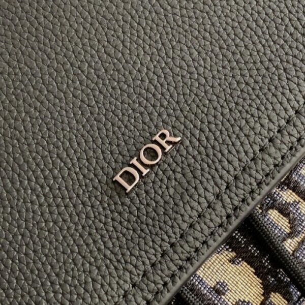 Dior Saddle Backpack Beige and Black Dior Oblique Jacquard - Image 5
