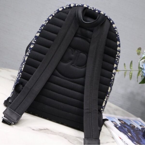 Dior Oblique Backpack Blue - Image 2