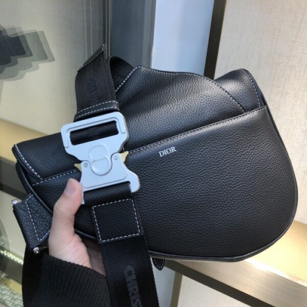 Dior Saddle Bag Black Grained Calfskin - Image 2