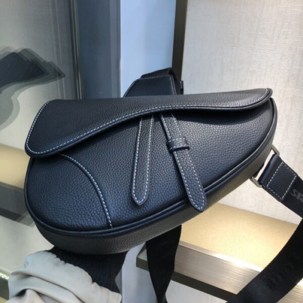 Dior Saddle Bag Black Grained Calfskin - Image 3