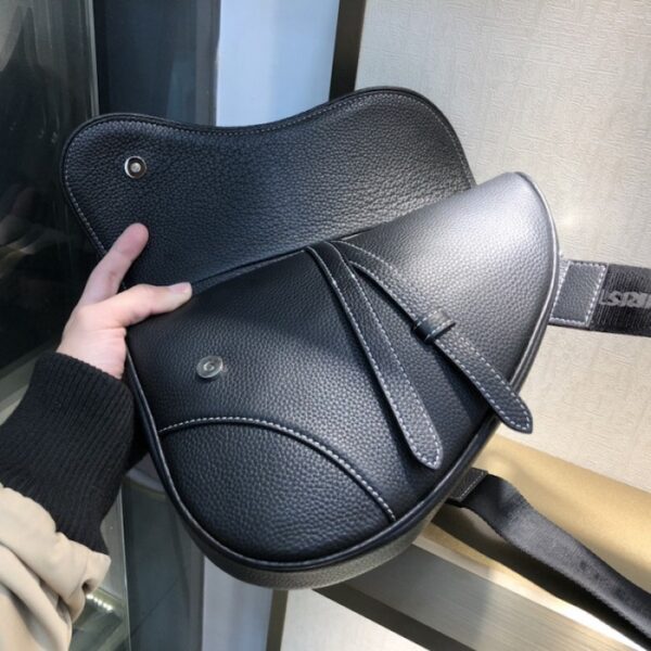 Dior Saddle Bag Black Grained Calfskin - Image 5