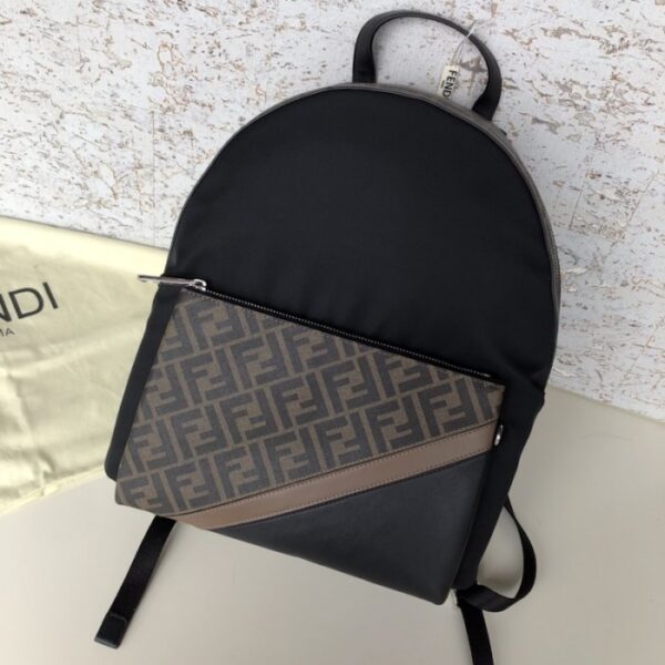 Fendi FF Backpack in Black Nylon - Image 3