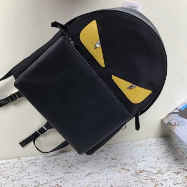 Fendi Monster Backpack in Black Nylon - Image 4