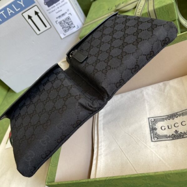 Gucci Original gg canvas belt bag 28566 Black - Image 3