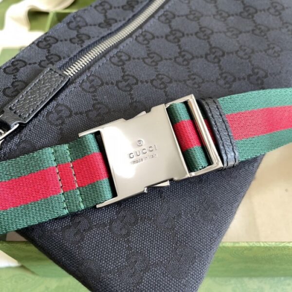 Gucci Original gg canvas belt bag 28566 Black - Image 6
