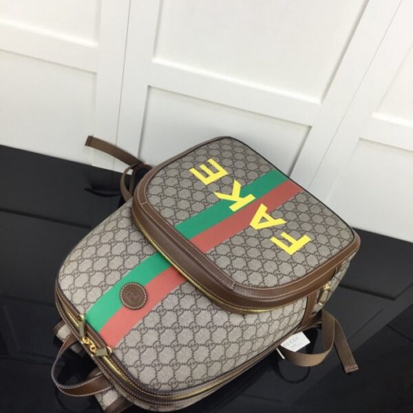 Gucci 'Fake/Not' print medium backpack 636654 - Image 3