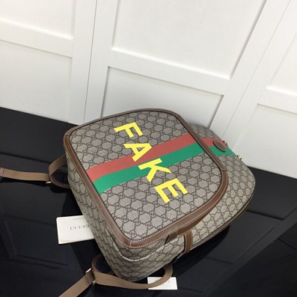 Gucci 'Fake/Not' print medium backpack 636654 - Image 5