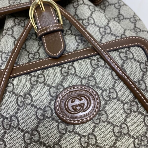 Gucci Backpack with Interlocking G ‎674147 Brown - Image 4