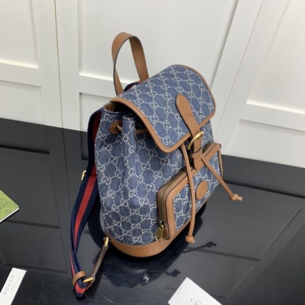 Gucci Backpack with Interlocking G ‎674147 Denim - Image 2