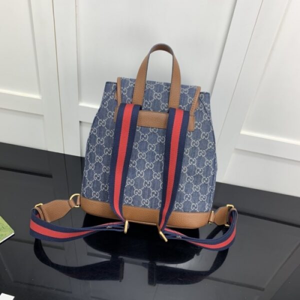 Gucci Backpack with Interlocking G ‎674147 Denim - Image 3