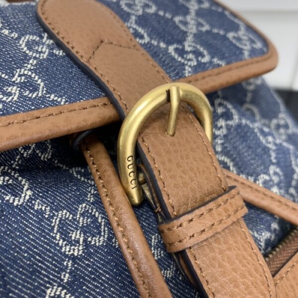 Gucci Backpack with Interlocking G ‎674147 Denim - Image 5