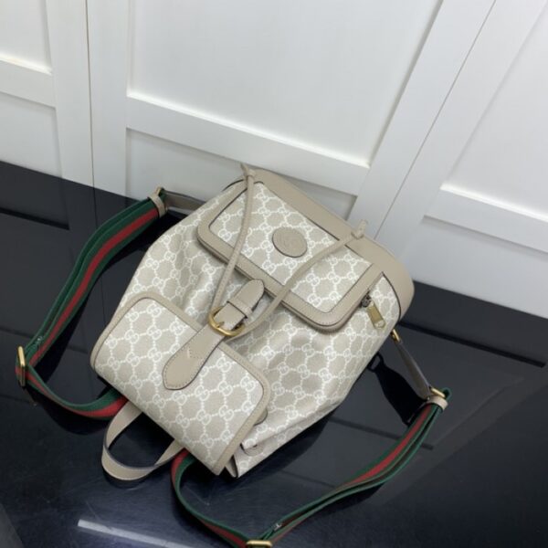Gucci Backpack with Interlocking G ‎674147 Beige - Image 4