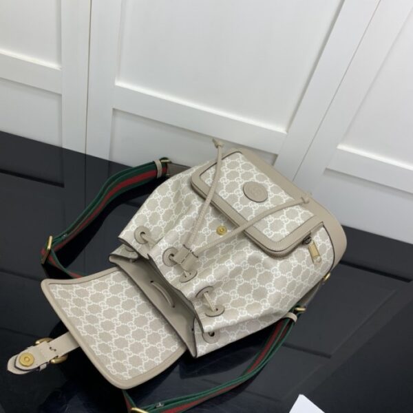 Gucci Backpack with Interlocking G ‎674147 Beige - Image 6