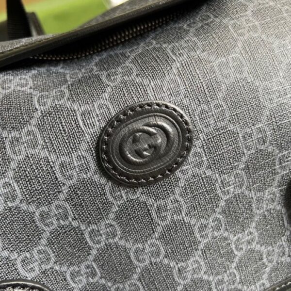 Gucci Medium backpack with Interlocking G ‎696013 Black - Image 5