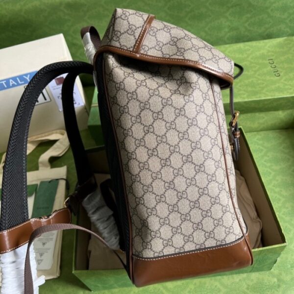Gucci Medium backpack with Interlocking G ‎696013 Brown - Image 3