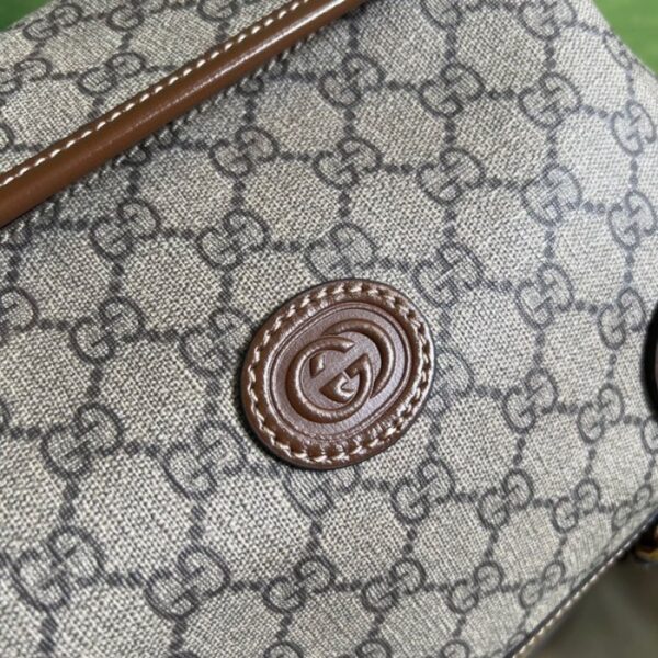 Gucci Medium backpack with Interlocking G ‎696013 Brown - Image 5