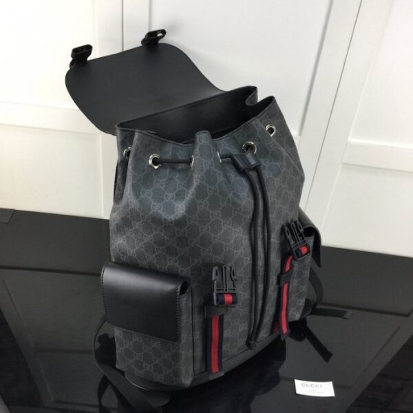 Gucci GG black supreme backpack 495563 - Image 5