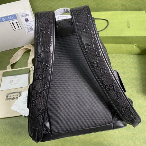 Gucci GG embossed backpack black 625770 - Image 2
