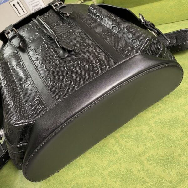 Gucci GG embossed backpack black 625770 - Image 4
