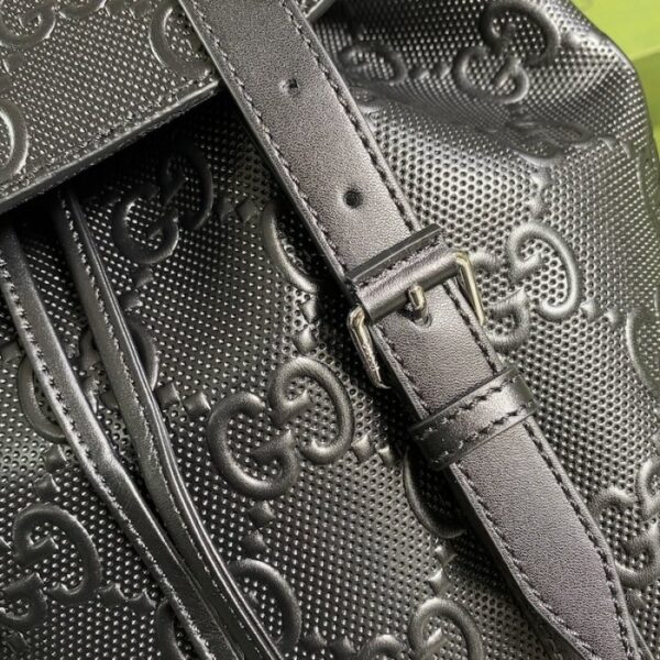 Gucci GG embossed backpack black 625770 - Image 5