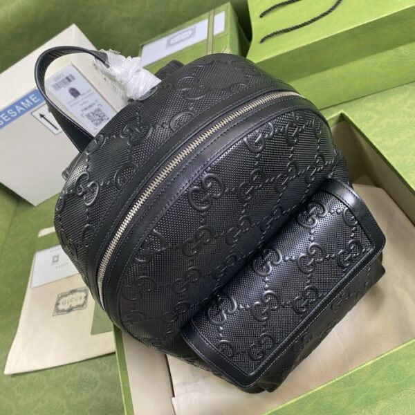 Gucci GG embossed backpack black 658579 - Image 4