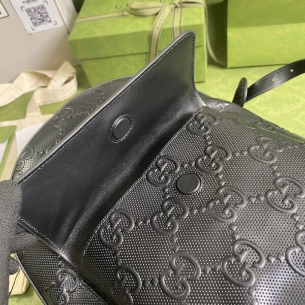 Gucci GG embossed backpack black 658579 - Image 6