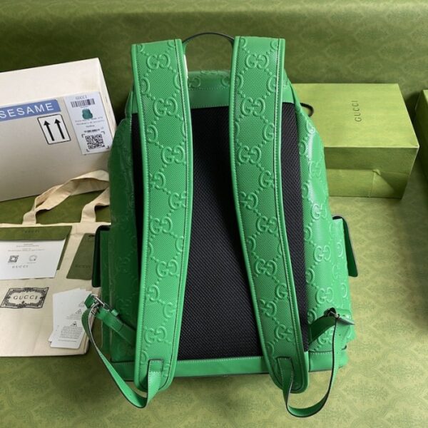 Gucci GG embossed backpack Green 625770 - Image 2