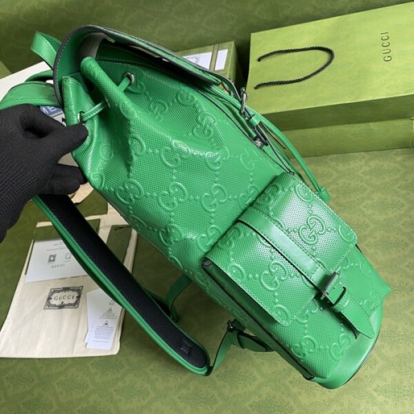 Gucci GG embossed backpack Green 625770 - Image 5