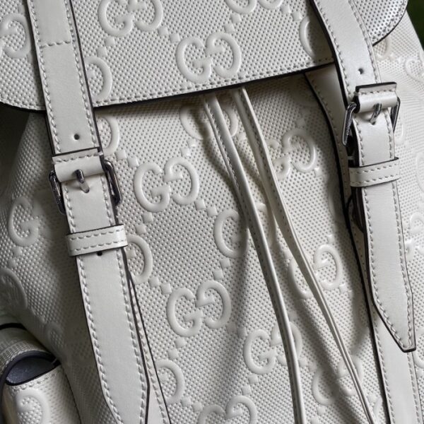 Gucci GG embossed backpack White 625770 - Image 2