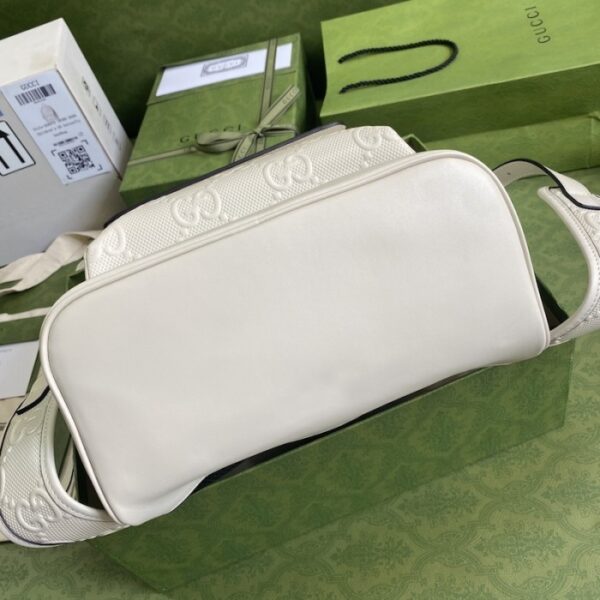 Gucci GG embossed backpack white 658579 - Image 3