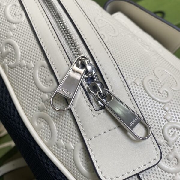 Gucci GG embossed backpack white 658579 - Image 5