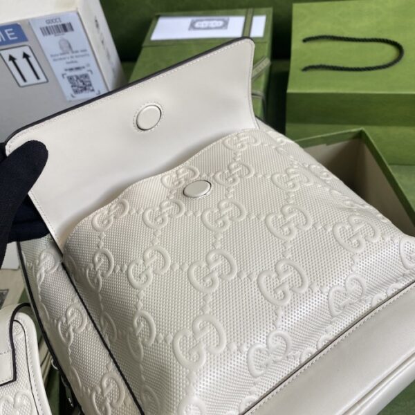 Gucci GG embossed backpack white 658579 - Image 6
