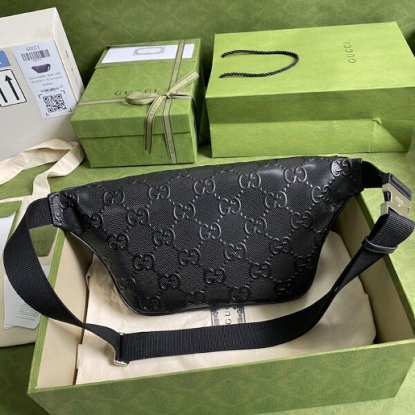 Gucci GG embossed belt bag black 645093 - Image 4