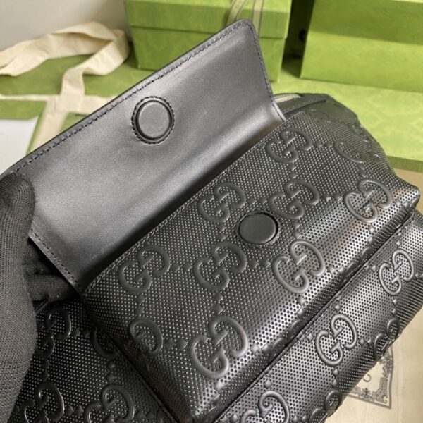 Gucci GG embossed belt bag black 645093 - Image 7