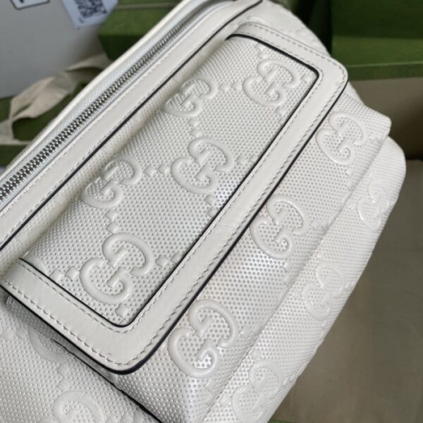 Gucci GG embossed belt bag white 645093 - Image 4