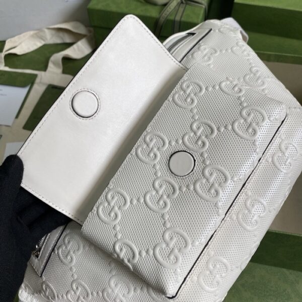 Gucci GG embossed belt bag white 645093 - Image 5