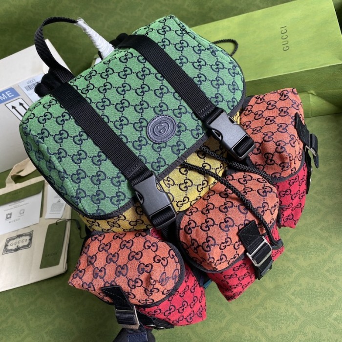 Gucci GG multicolour small backpack 658783 - Image 3