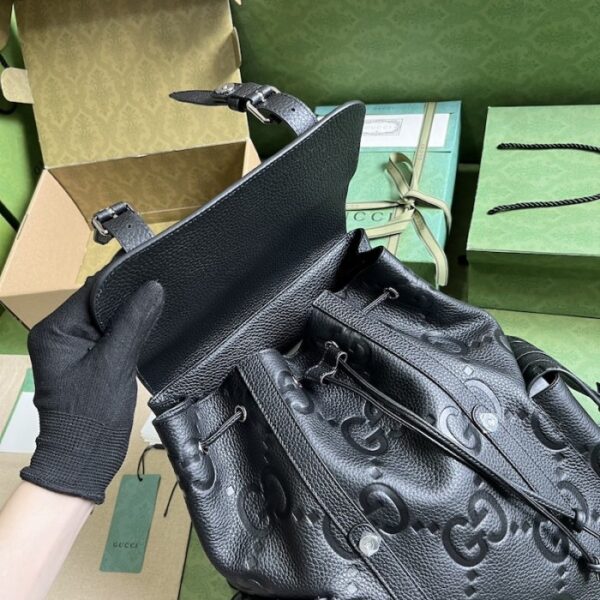 Gucci Jumbo GG backpack Black ‎625770 - Image 5