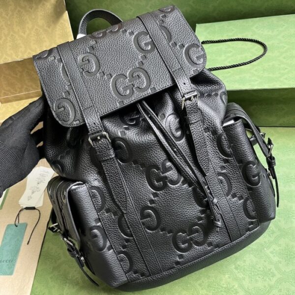 Gucci Jumbo GG backpack Black ‎625770 - Image 6
