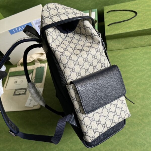 Gucci Ophidia GG medium backpack ‎598140 Blue - Image 4