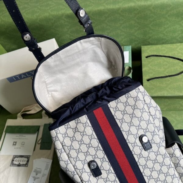 Gucci Ophidia GG medium backpack ‎598140 Blue - Image 6