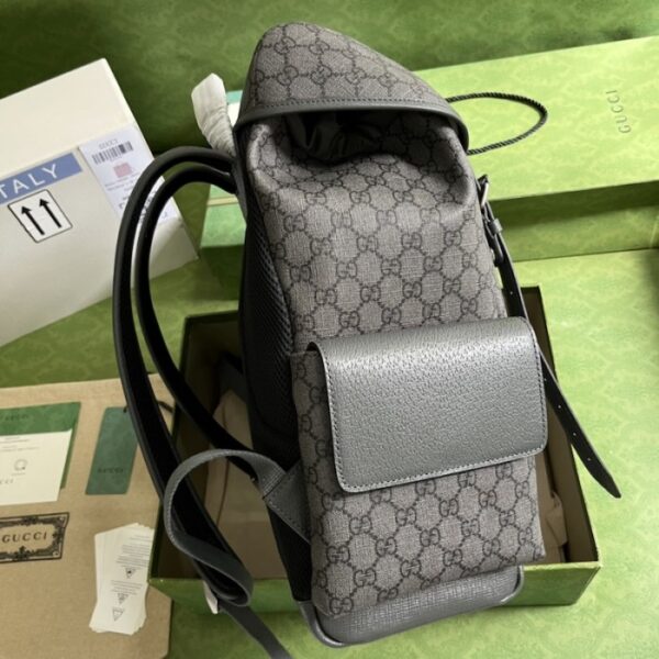 Gucci Ophidia GG medium backpack ‎598140 Grey - Image 4