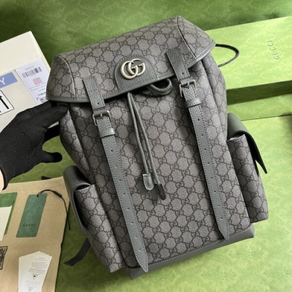 Gucci Ophidia GG medium backpack ‎598140 Grey - Image 6