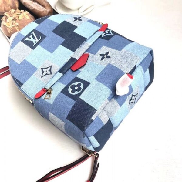 LV palm springs backpack mini monogram denim M45043 - Image 3