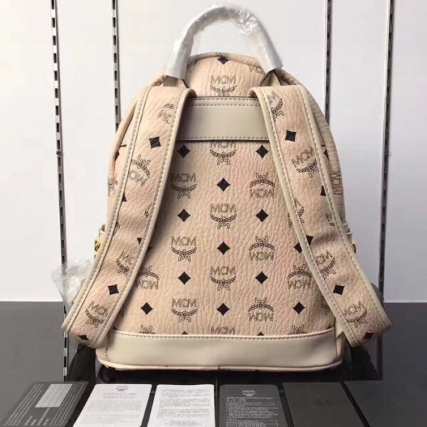 McM Stark Side Studs Backpack Large Beige - Image 4
