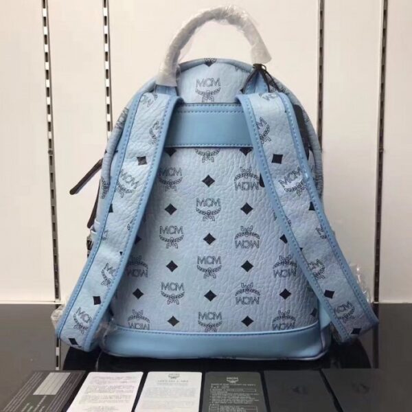 McM Stark Side Studs Backpack Large Light Blue - Image 3